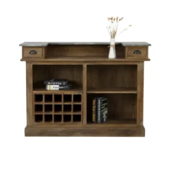 Meuble de bar en bois de cèdre recyclé et métal - spritz
