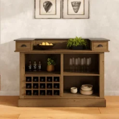 Meuble de bar en bois de cèdre recyclé et métal - spritz