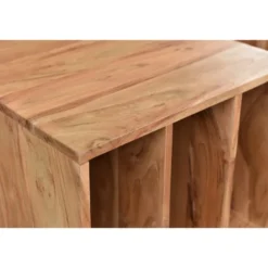 Meuble de rangement vinyles en bois massif l65 cm virgile