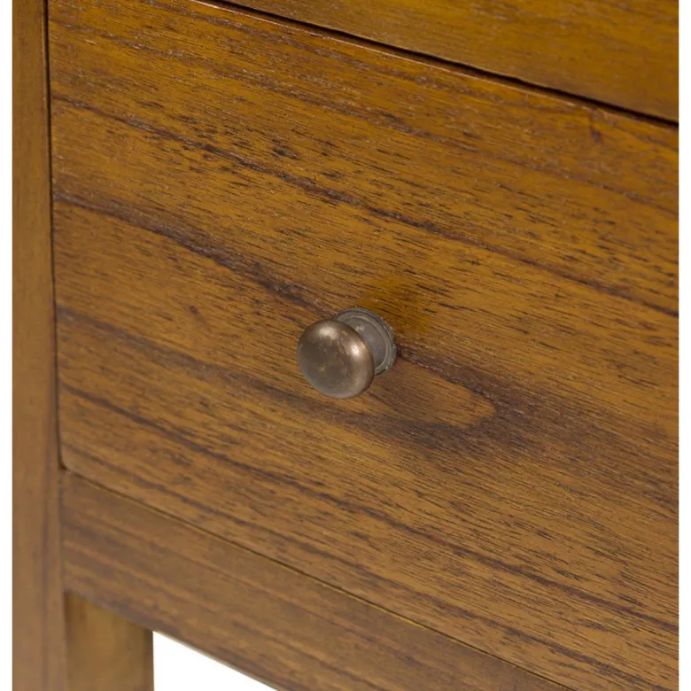 Meuble escalier 4 tiroirs bronze bois