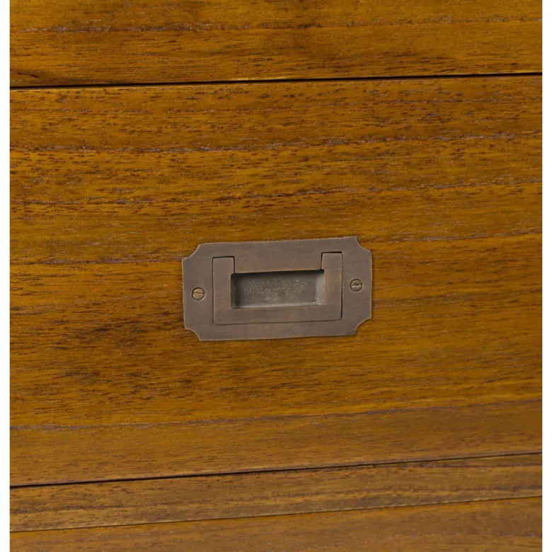 Meuble escalier 4 tiroirs bronze bois