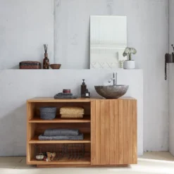 Meuble salle de bain bois de teck