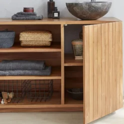 Meuble salle de bain bois de teck