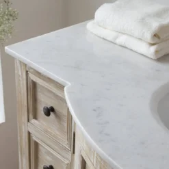Meuble salle de bain en pin recyclé