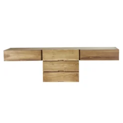 Meuble salle de bain teck suspendu