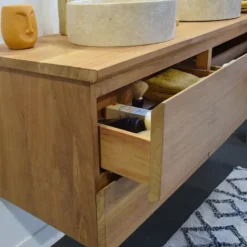Meuble sdb teck massif 150cm kharart