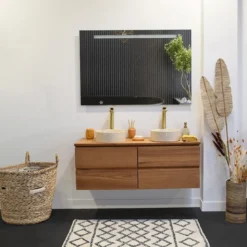 Meuble sdb teck massif 150cm kharart