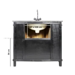 Meuble sous vasque en bois recyclé