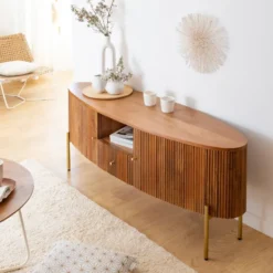 Meuble tv en bois de manguier cécile
