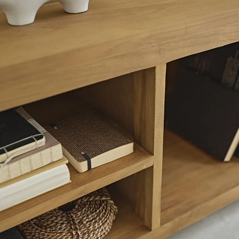 Meuble tv en bois de teck 150 cm