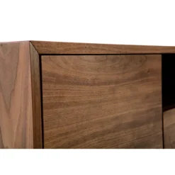 Meuble tv en bois foncé niche ouverte l160 cm manny