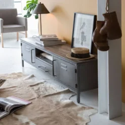 Meuble tv industriel, style casier