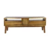 Meuble tv 4 tiroirs bronze bois marron -