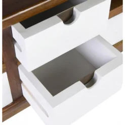 Meuble tv 4 tiroirs bronze bois marron -