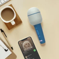 Micro karaoké bluetooth groovy navy bleu nuit - mob