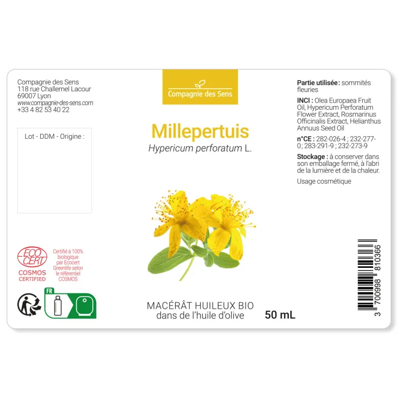 Millepertuis - macérât huileux bio 100ml