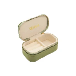Mini boîte à bijoux velours vert olive