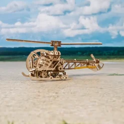 Mini hélicoptère puzzle 3d bois