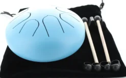 Mini tongue drum bleu diamètre 15 cm