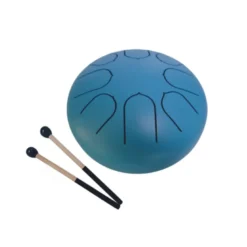 Mini tongue drum bleu diamètre 15 cm