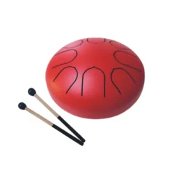 Mini tongue drum rouge diamètre 15 cm
