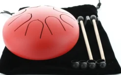 Mini tongue drum rouge diamètre 15 cm