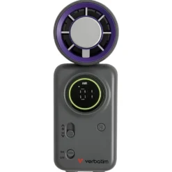 Mini ventilateur portable plaque froide rechargeable pour fraîcheur instantanée Violet métal