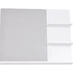 Miroir de salle de bain avec 3 étagères intégrées blanc
