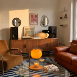Miroir disco forme organique arrondie avec facettes coloris argent