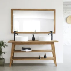 Miroir en bois de teck
