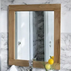 Miroir en teck massif lazy 60 x 70 cm