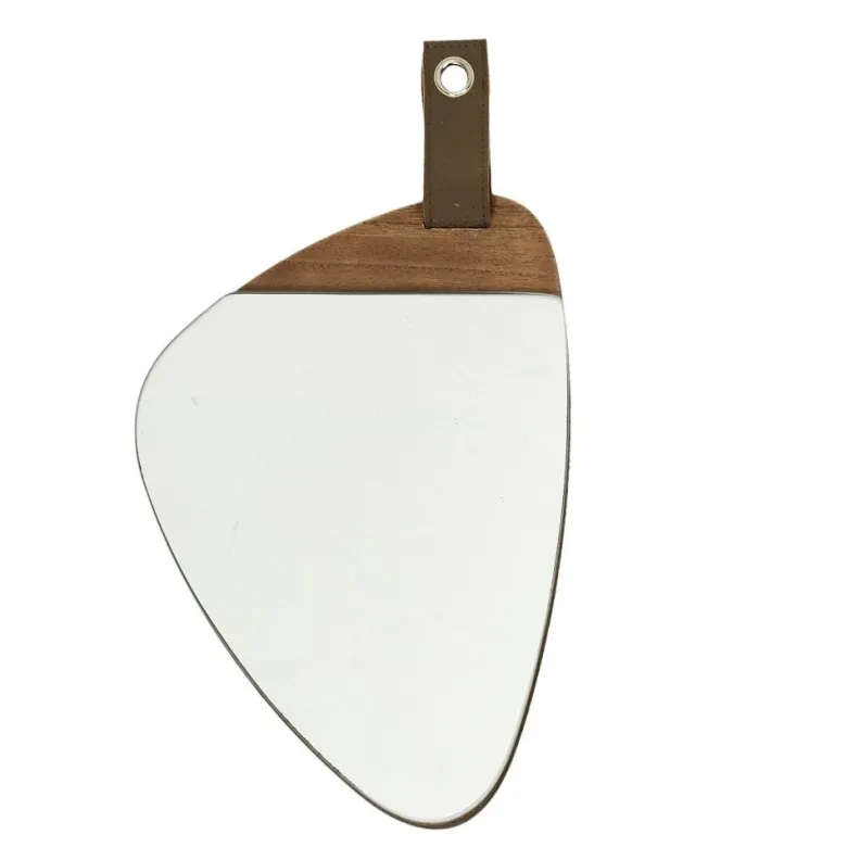 Miroir galet bois 20x30 cm