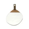Miroir galet bois 25x25 cm