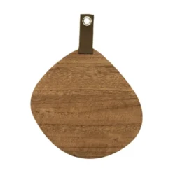 Miroir galet bois 25x25 cm