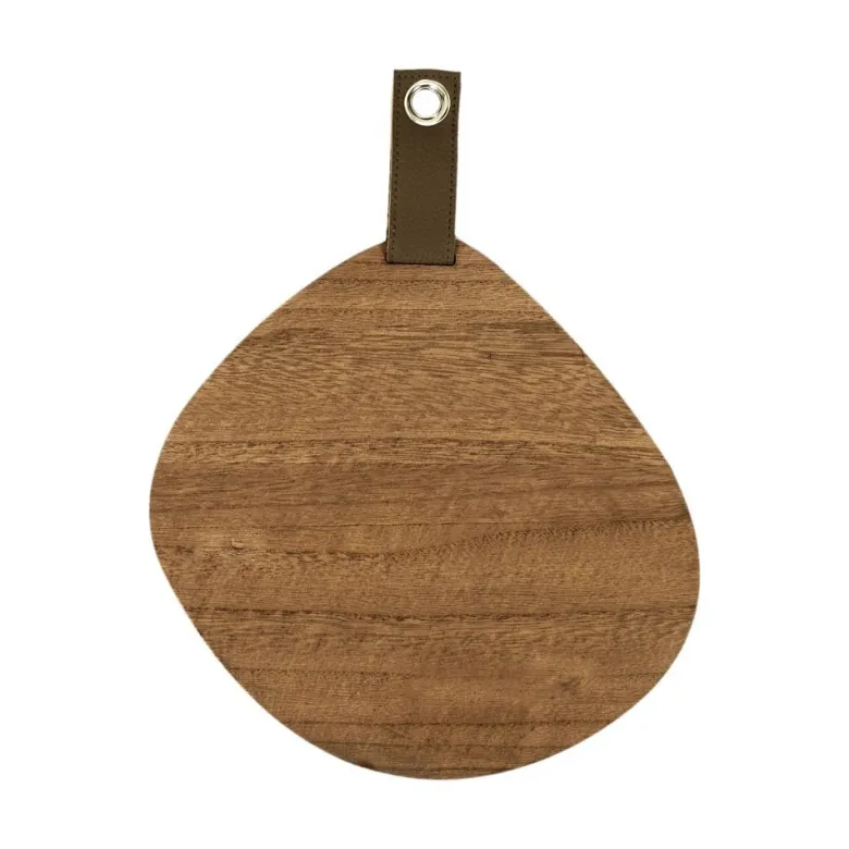 Miroir galet bois 25x25 cm