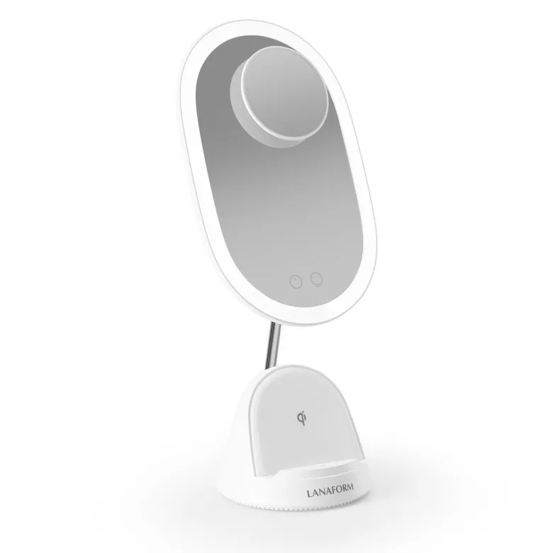 Miroir led x1 x3 avec station de recharge sans fil pour smartphone