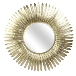 Miroir plumes dorées d53