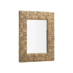 Miroir rotin rotin marron - décoration