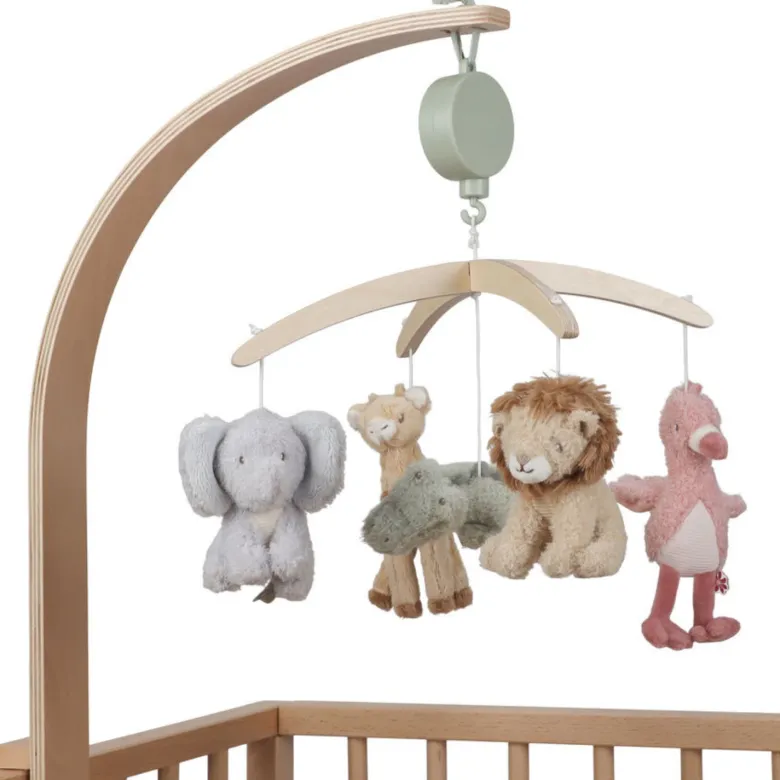 Mobile musical en bois safari friends