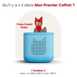 Mon premier coffret toniebox 2 - boite à histoires - bleu ciel