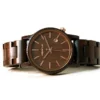 Montre bois homme ébène elegant