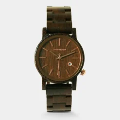 Montre bois homme ébène elegant