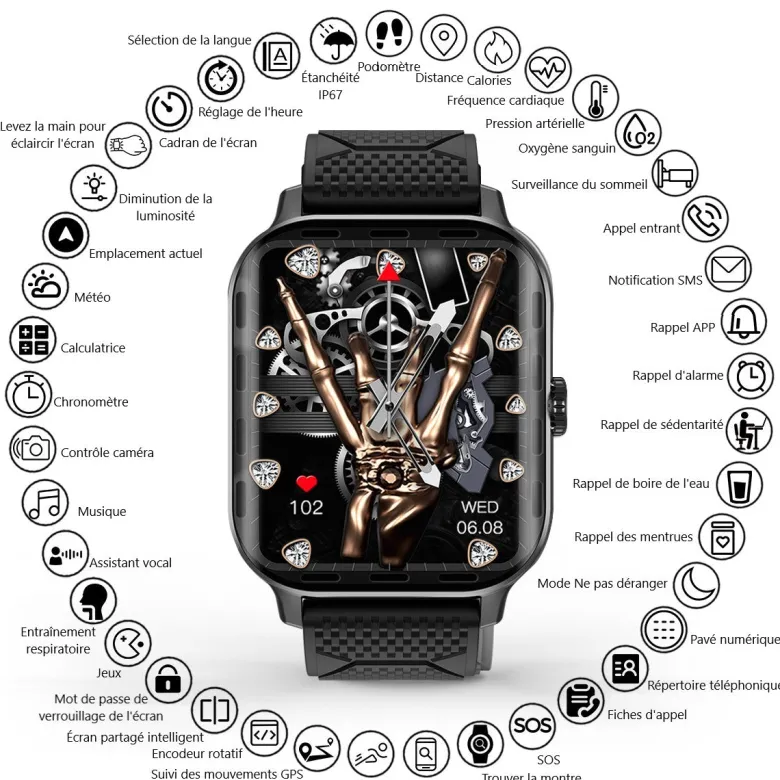 Montre connectee multifonctions