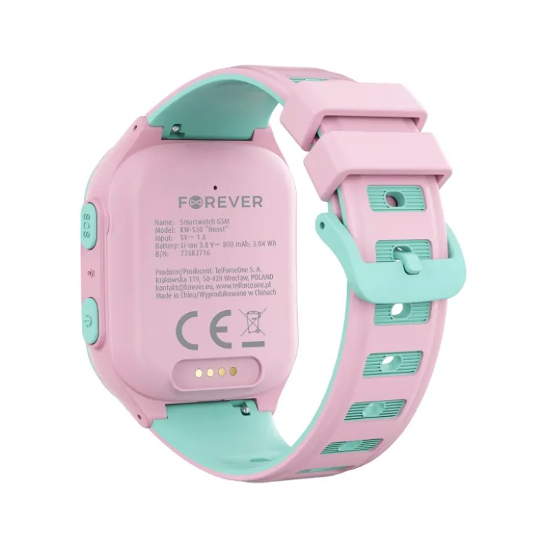 Montre connectée pour enfants, gps, wi-fi et 4g boost kw-530, rose - forever