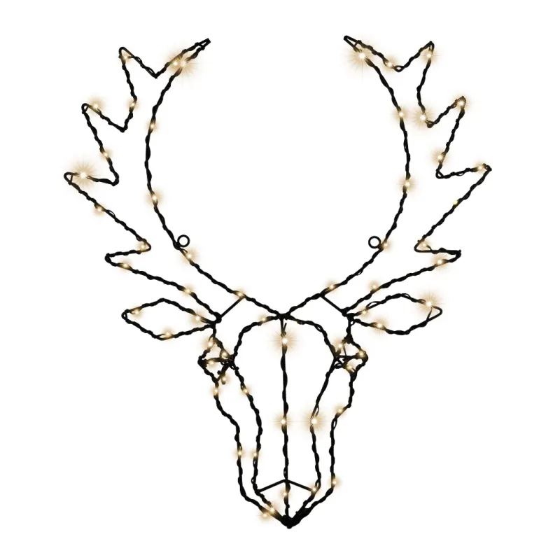 Motif lumineux tête de cerf à suspendre