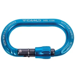 Mousqueton porte-clés camp ekto lock à vis bleu
