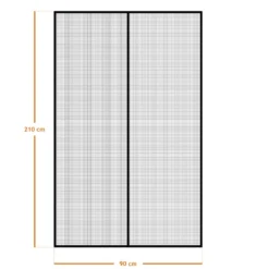 Moustiquaire aimantée pour porte 90x210cm
