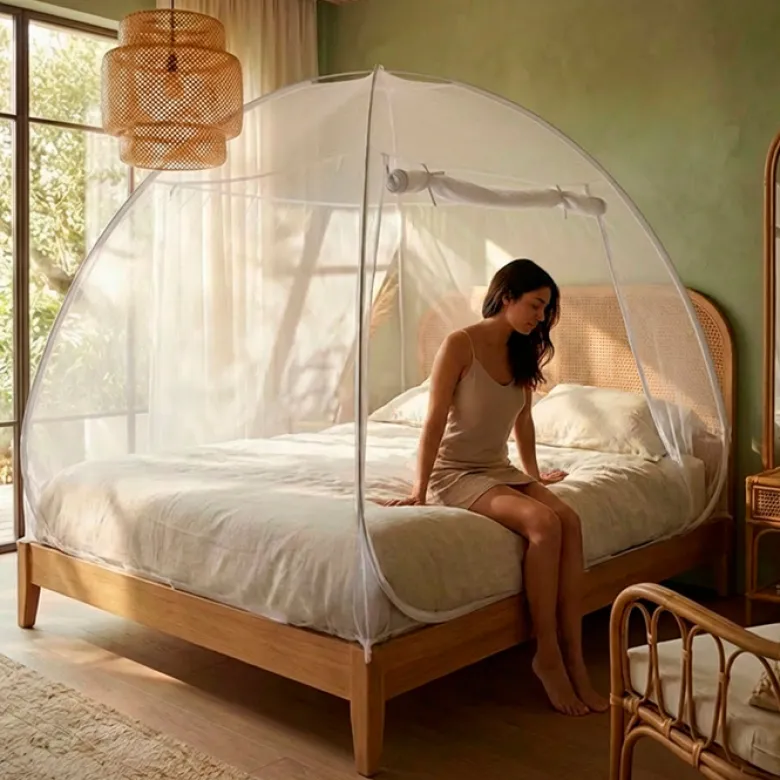 Moustiquaire de lit pop-up autoportante