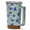 Mug fleuri en céramique Bleu