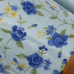 Mug fleuri en céramique Bleu